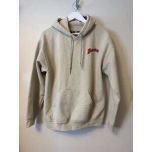 Brew City Budweiser Retro Graphic Hoodie Beige Mens Medium